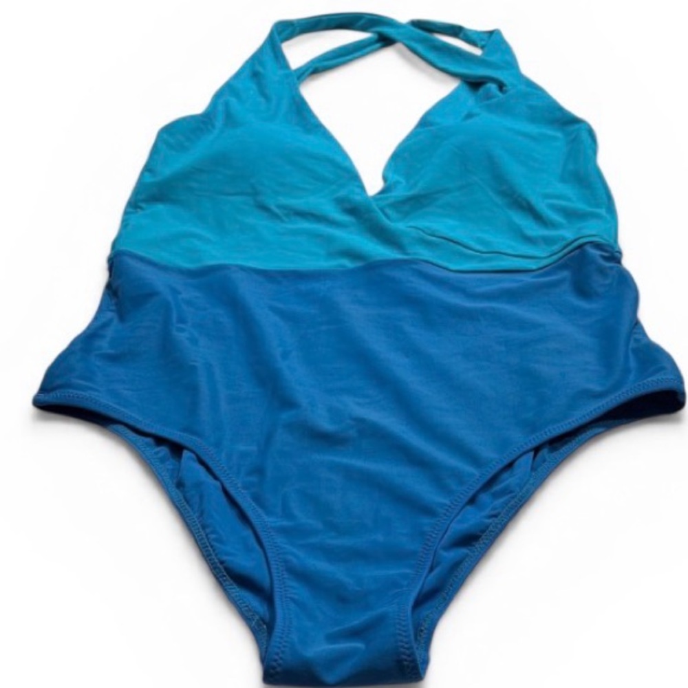 summersalt Teal and Blue One-Piece Swimsuit